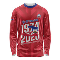 Personalized Haiti Football Long Sleeve Shirt Les Grenadiers Made History Once Again Red Color - Wonder Print Shop