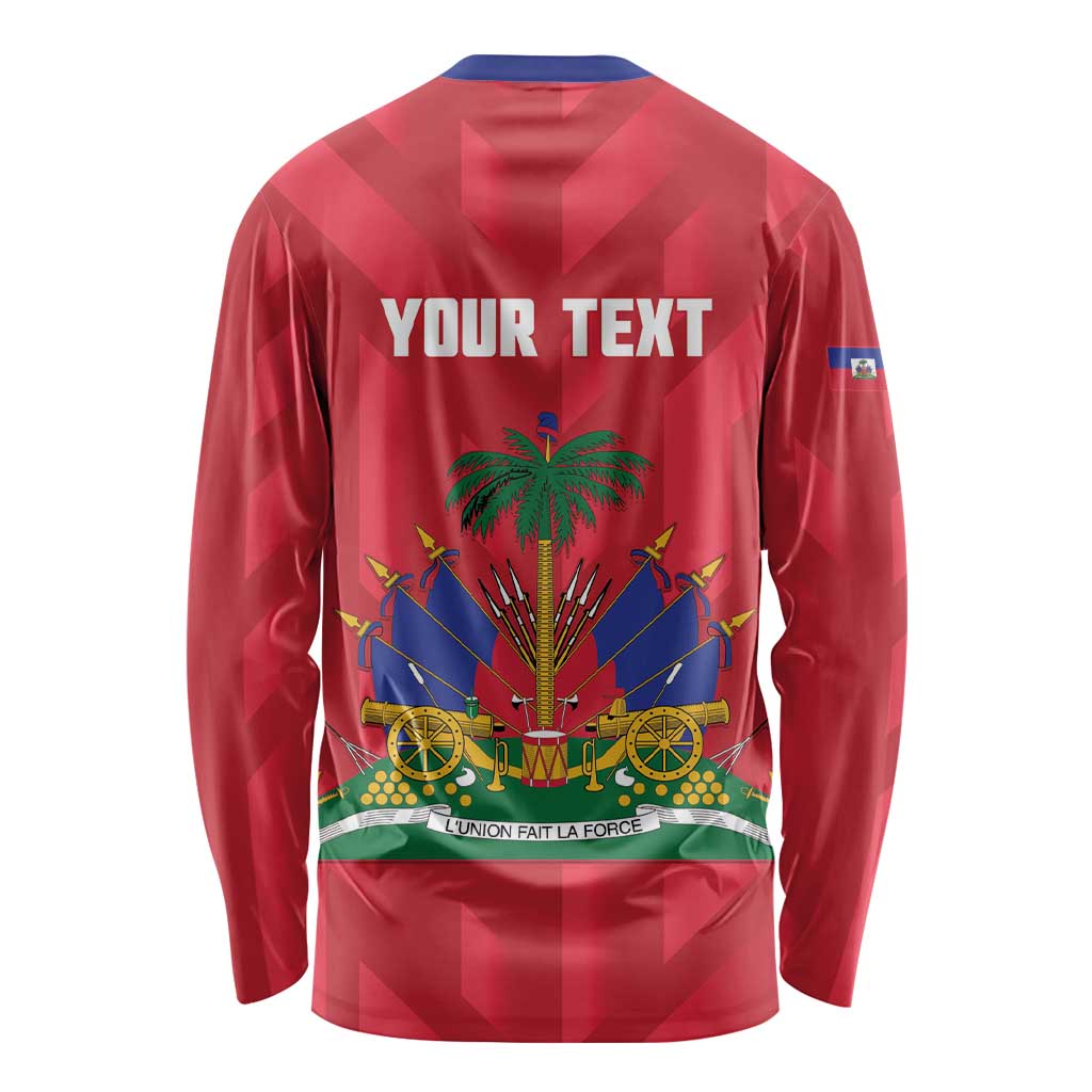 Personalized Haiti Football Long Sleeve Shirt Les Grenadiers Made History Once Again Red Color - Wonder Print Shop