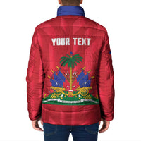 Personalized Haiti Football Padded Jacket Les Grenadiers Made History Once Again Red Color - Wonder Print Shop