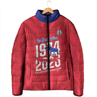 Personalized Haiti Football Padded Jacket Les Grenadiers Made History Once Again Red Color - Wonder Print Shop