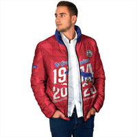Personalized Haiti Football Padded Jacket Les Grenadiers Made History Once Again Red Color - Wonder Print Shop