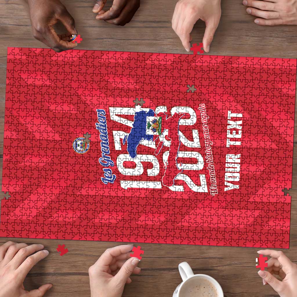 Personalized Haiti Football Puzzle Les Grenadiers Made History Once Again Red Color - Wonder Print Shop