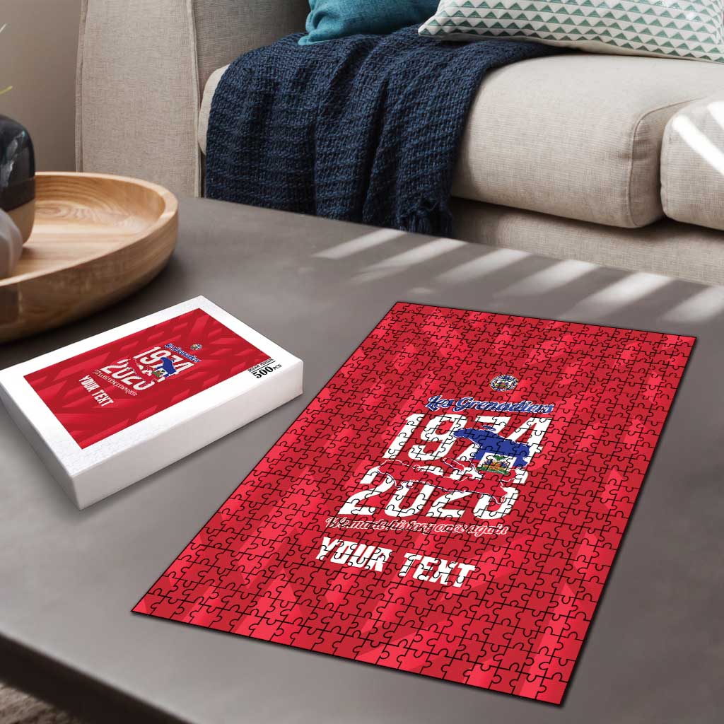 Personalized Haiti Football Puzzle Les Grenadiers Made History Once Again Red Color - Wonder Print Shop
