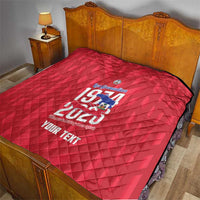 Personalized Haiti Football Quilt Les Grenadiers Made History Once Again Red Color - Wonder Print Shop