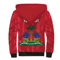 Personalized Haiti Football Sherpa Hoodie Les Grenadiers Made History Once Again Red Color - Wonder Print Shop