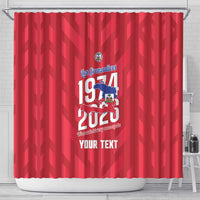 Personalized Haiti Football Shower Curtain Les Grenadiers Made History Once Again Red Color - Wonder Print Shop