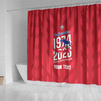 Personalized Haiti Football Shower Curtain Les Grenadiers Made History Once Again Red Color - Wonder Print Shop