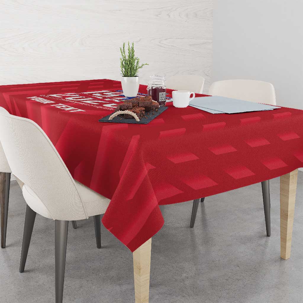 Personalized Haiti Football Tablecloth Les Grenadiers Made History Once Again Red Color - Wonder Print Shop