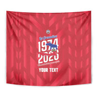 Personalized Haiti Football Tapestry Les Grenadiers Made History Once Again Red Color - Wonder Print Shop