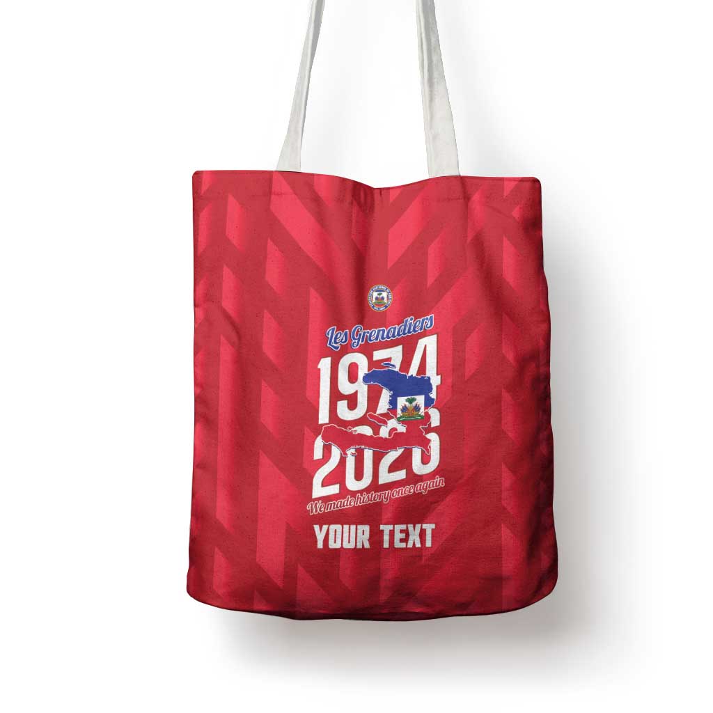 Personalized Haiti Football Tote Bag Les Grenadiers Made History Once Again Red Color - Wonder Print Shop