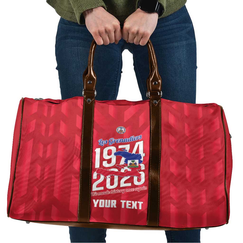 Personalized Haiti Football Travel Bag Les Grenadiers Made History Once Again Red Color - Wonder Print Shop