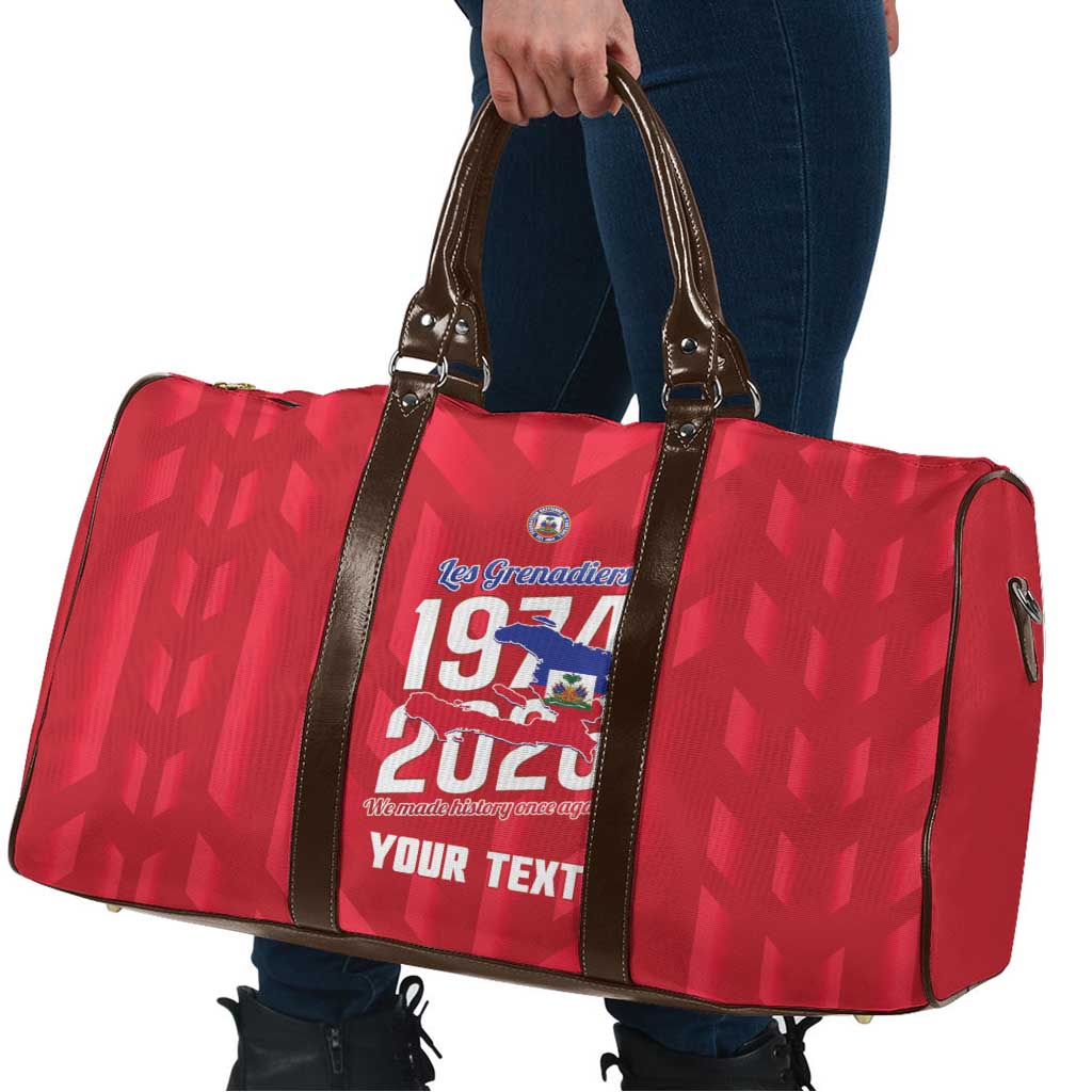 Personalized Haiti Football Travel Bag Les Grenadiers Made History Once Again Red Color - Wonder Print Shop