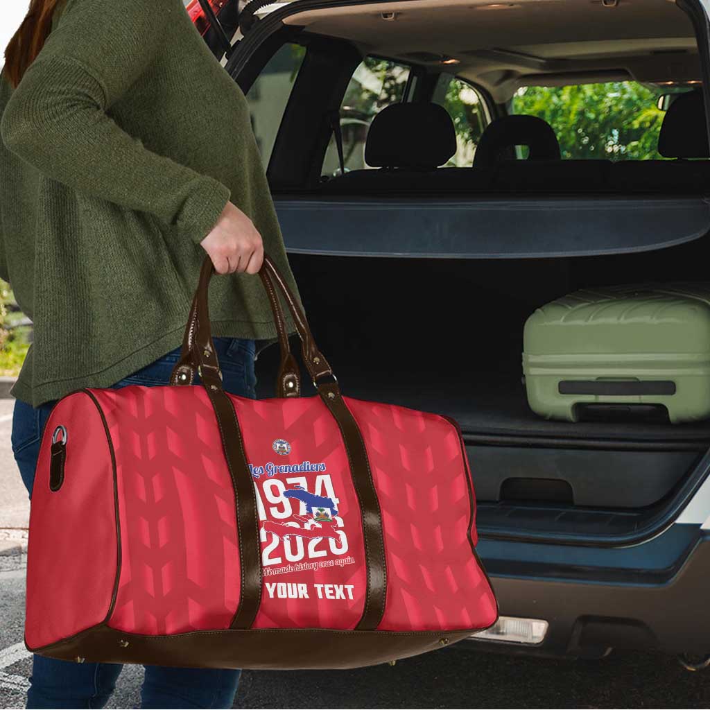 Personalized Haiti Football Travel Bag Les Grenadiers Made History Once Again Red Color - Wonder Print Shop