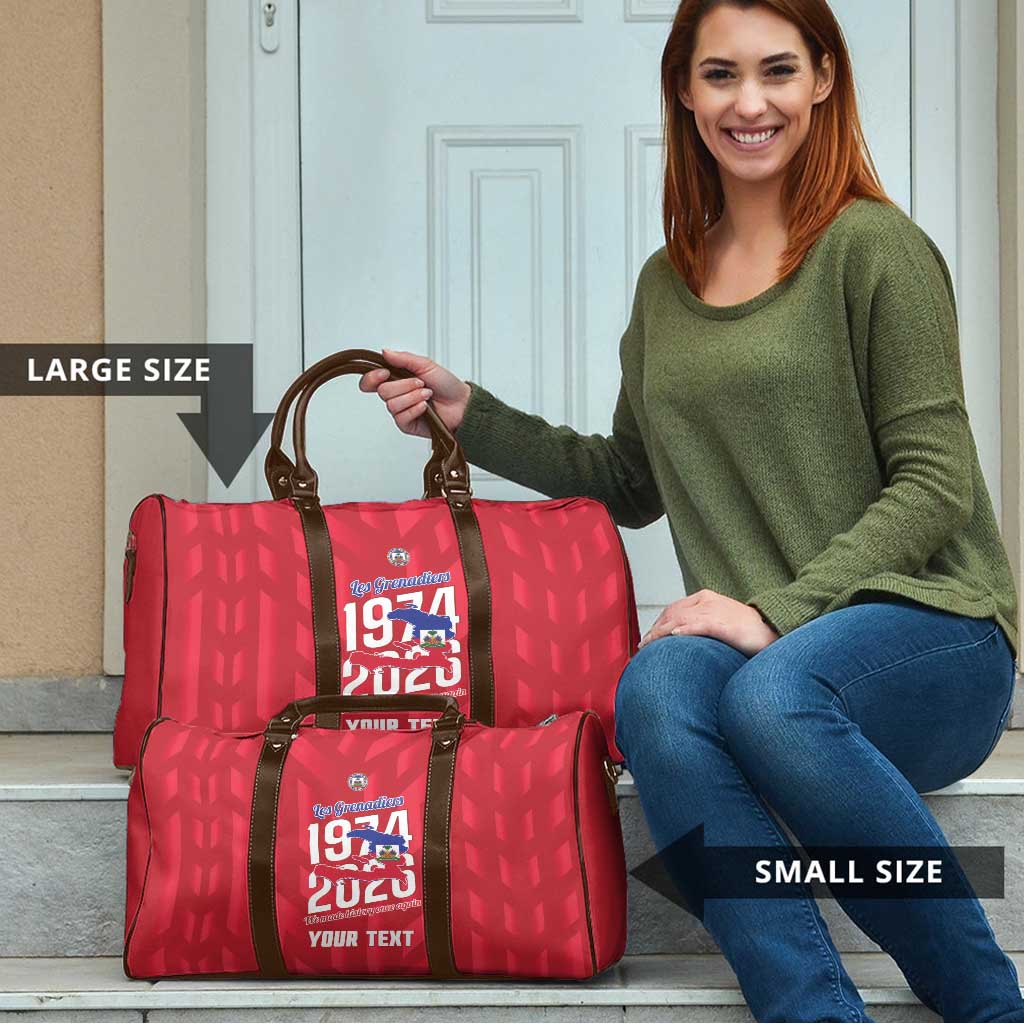 Personalized Haiti Football Travel Bag Les Grenadiers Made History Once Again Red Color - Wonder Print Shop
