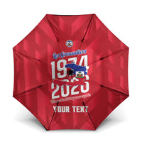 Personalized Haiti Football Umbrella Les Grenadiers Made History Once Again Red Color - Wonder Print Shop