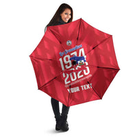 Personalized Haiti Football Umbrella Les Grenadiers Made History Once Again Red Color - Wonder Print Shop