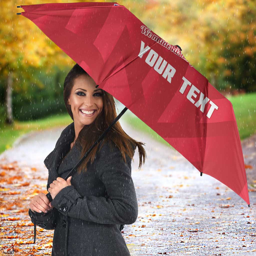 Personalized Haiti Football Umbrella Les Grenadiers Made History Once Again Red Color - Wonder Print Shop