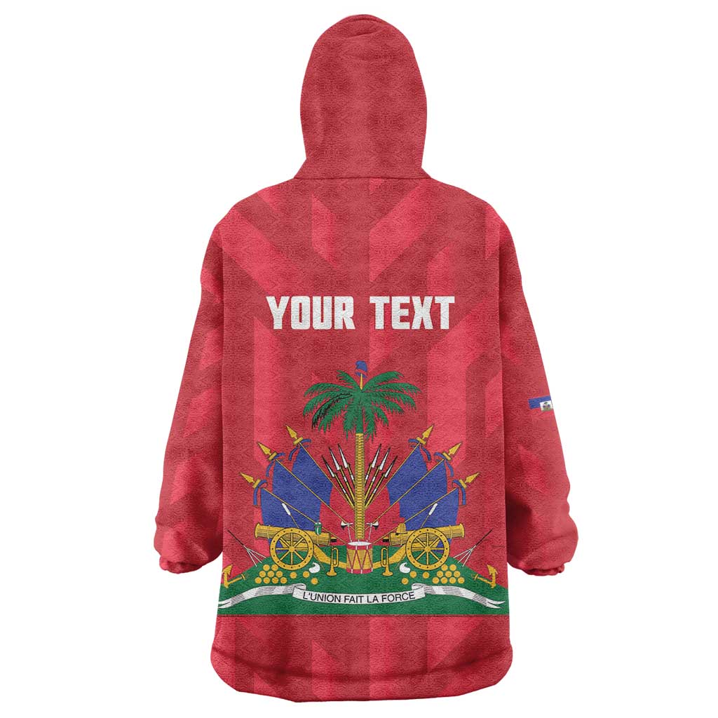 Personalized Haiti Football Wearable Blanket Hoodie Les Grenadiers Made History Once Again Red Color - Wonder Print Shop