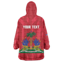 Personalized Haiti Football Wearable Blanket Hoodie Les Grenadiers Made History Once Again Red Color - Wonder Print Shop