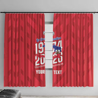 Personalized Haiti Football Window Curtain Les Grenadiers Made History Once Again Red Color - Wonder Print Shop