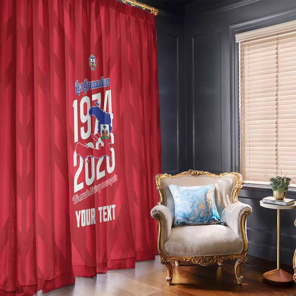 Personalized Haiti Football Window Curtain Les Grenadiers Made History Once Again Red Color - Wonder Print Shop
