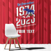 Personalized Haiti Football Window Curtain Les Grenadiers Made History Once Again Red Color - Wonder Print Shop