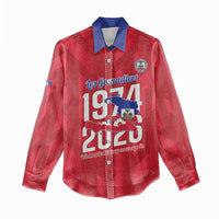 Personalized Haiti Football Women Casual Shirt Les Grenadiers Made History Once Again Red Color - Wonder Print Shop