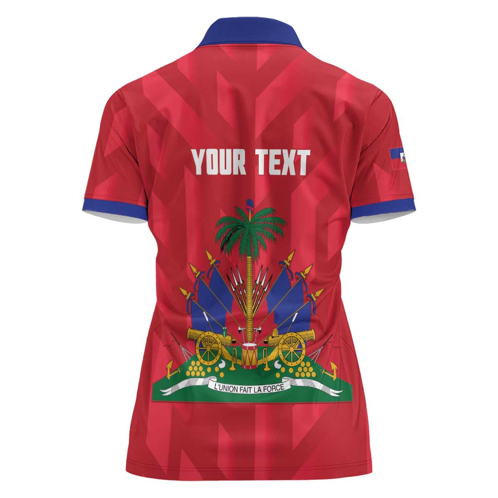 Personalized Haiti Football Women Polo Shirt Les Grenadiers Made History Once Again Red Color - Wonder Print Shop