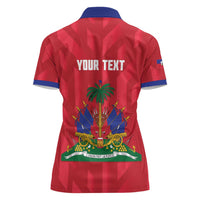 Personalized Haiti Football Women Polo Shirt Les Grenadiers Made History Once Again Red Color - Wonder Print Shop
