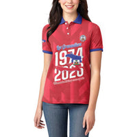 Personalized Haiti Football Women Polo Shirt Les Grenadiers Made History Once Again Red Color - Wonder Print Shop