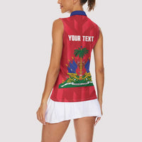 Personalized Haiti Football Women Sleeveless Polo Shirt Les Grenadiers Made History Once Again Red Color - Wonder Print Shop
