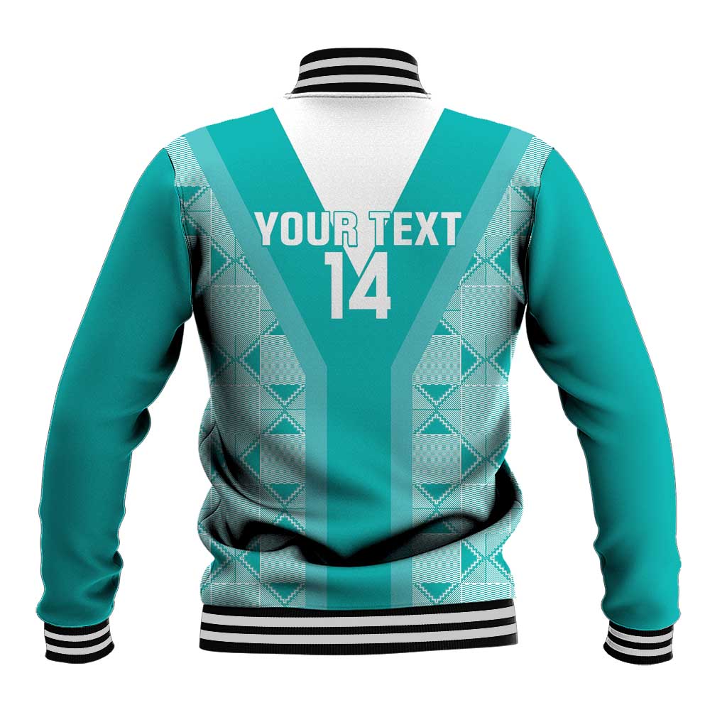 Custom South Africa Rugby Baseball Jacket Go Champions Springboks - Teal Version - Wonder Print Shop