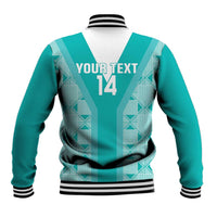 Custom South Africa Rugby Baseball Jacket Go Champions Springboks - Teal Version - Wonder Print Shop
