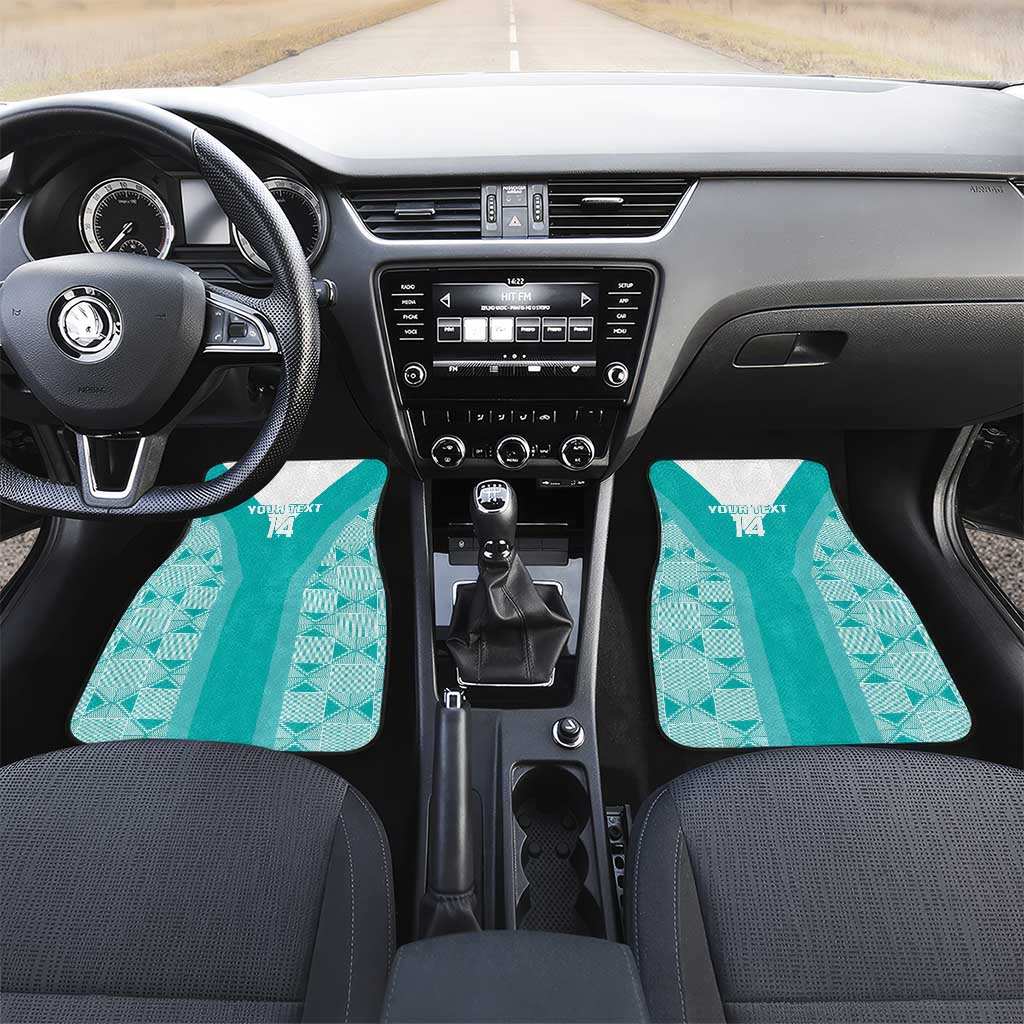 Custom South Africa Rugby Car Mats Go Champions Springboks - Teal Version - Wonder Print Shop
