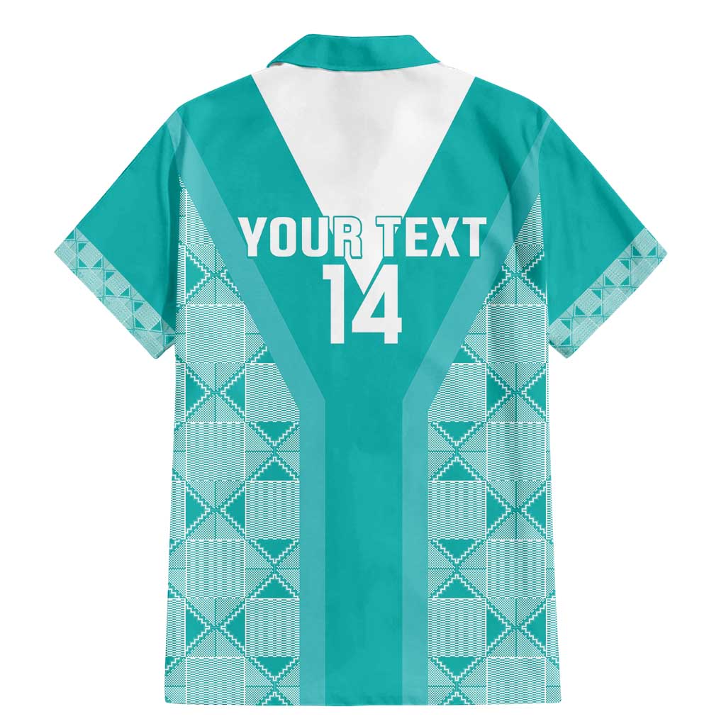 Custom South Africa Rugby Family Matching Mermaid Dress and Hawaiian Shirt Go Champions Springboks - Teal Version - Wonder Print Shop