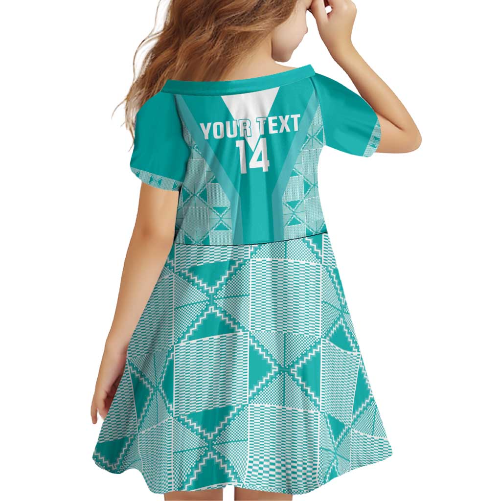 Custom South Africa Rugby Family Matching Off Shoulder Short Dress and Hawaiian Shirt Go Champions Springboks - Teal Version - Wonder Print Shop