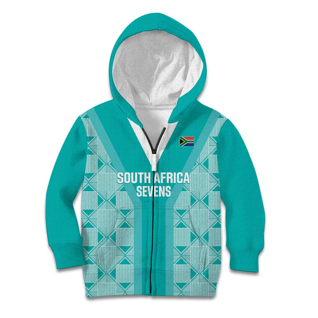 Custom South Africa Rugby Kid Hoodie Go Champions Springboks - Teal Version - Wonder Print Shop