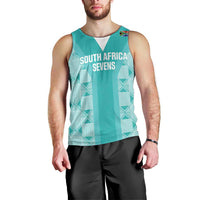 Custom South Africa Rugby Men Tank Top Go Champions Springboks - Teal Version - Wonder Print Shop