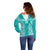 Custom South Africa Rugby Off Shoulder Sweater Go Champions Springboks - Teal Version - Wonder Print Shop