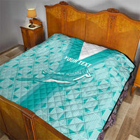 Custom South Africa Rugby Quilt Go Champions Springboks - Teal Version - Wonder Print Shop