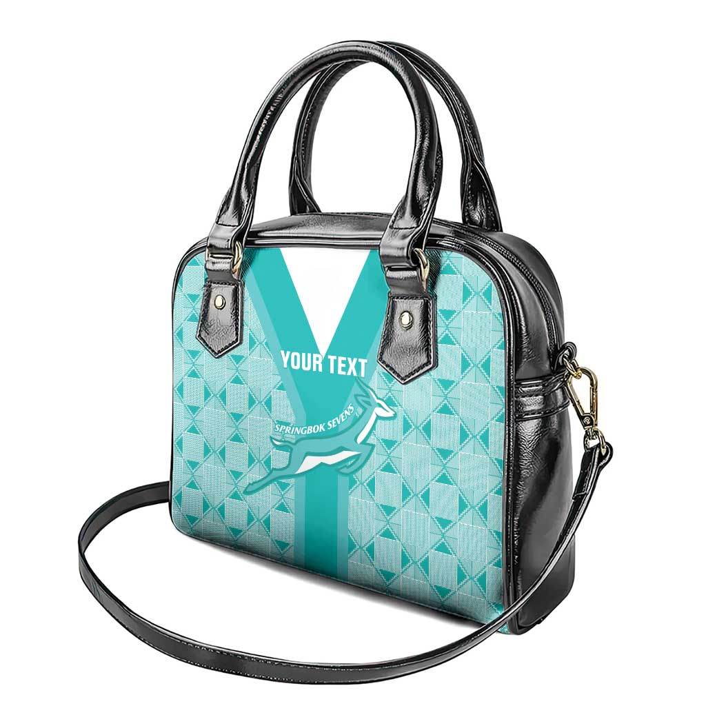 Custom South Africa Rugby Shoulder Handbag Go Champions Springboks - Teal Version LT14