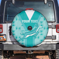 Custom South Africa Rugby Spare Tire Cover Go Champions Springboks - Teal Version - Wonder Print Shop