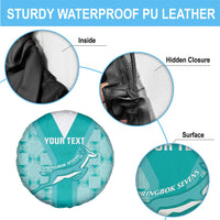 Custom South Africa Rugby Spare Tire Cover Go Champions Springboks - Teal Version - Wonder Print Shop