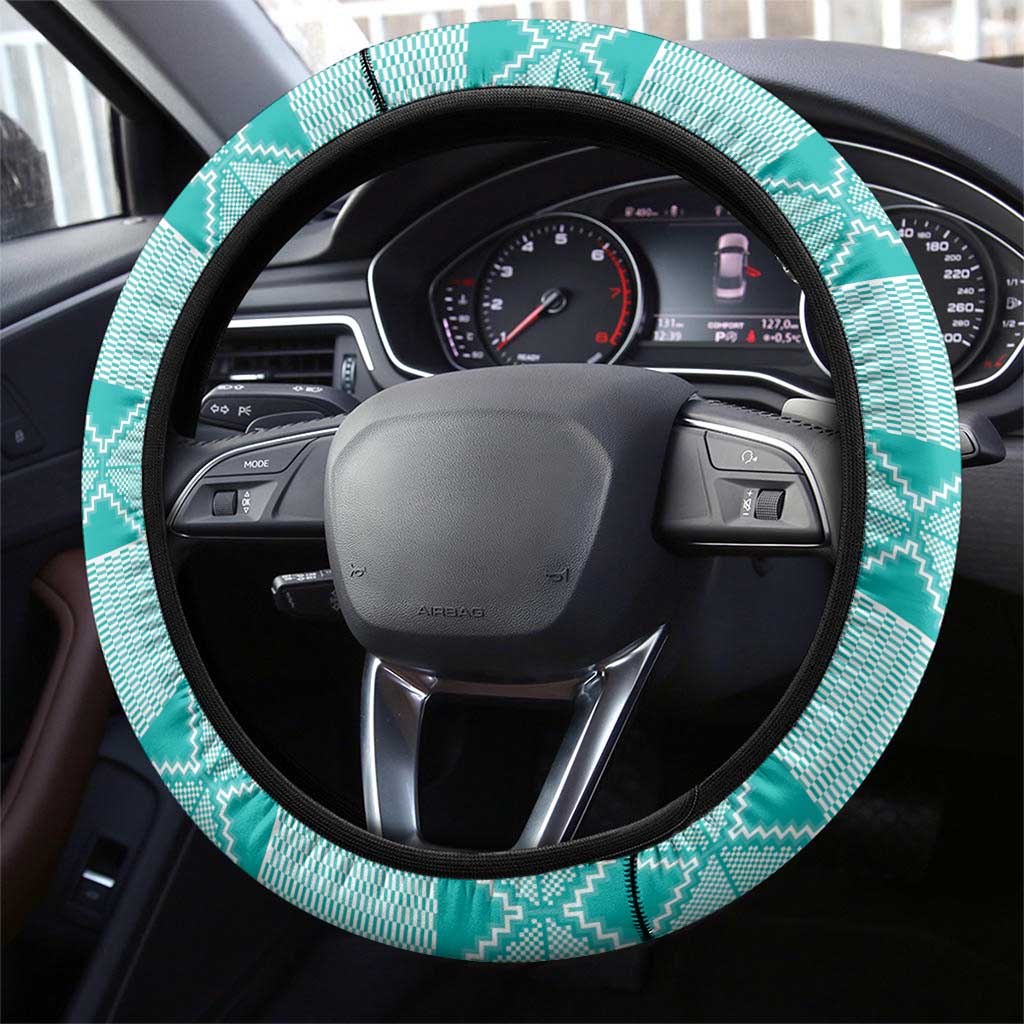 South Africa Rugby Steering Wheel Cover Go Champions Springboks - Teal Version - Wonder Print Shop
