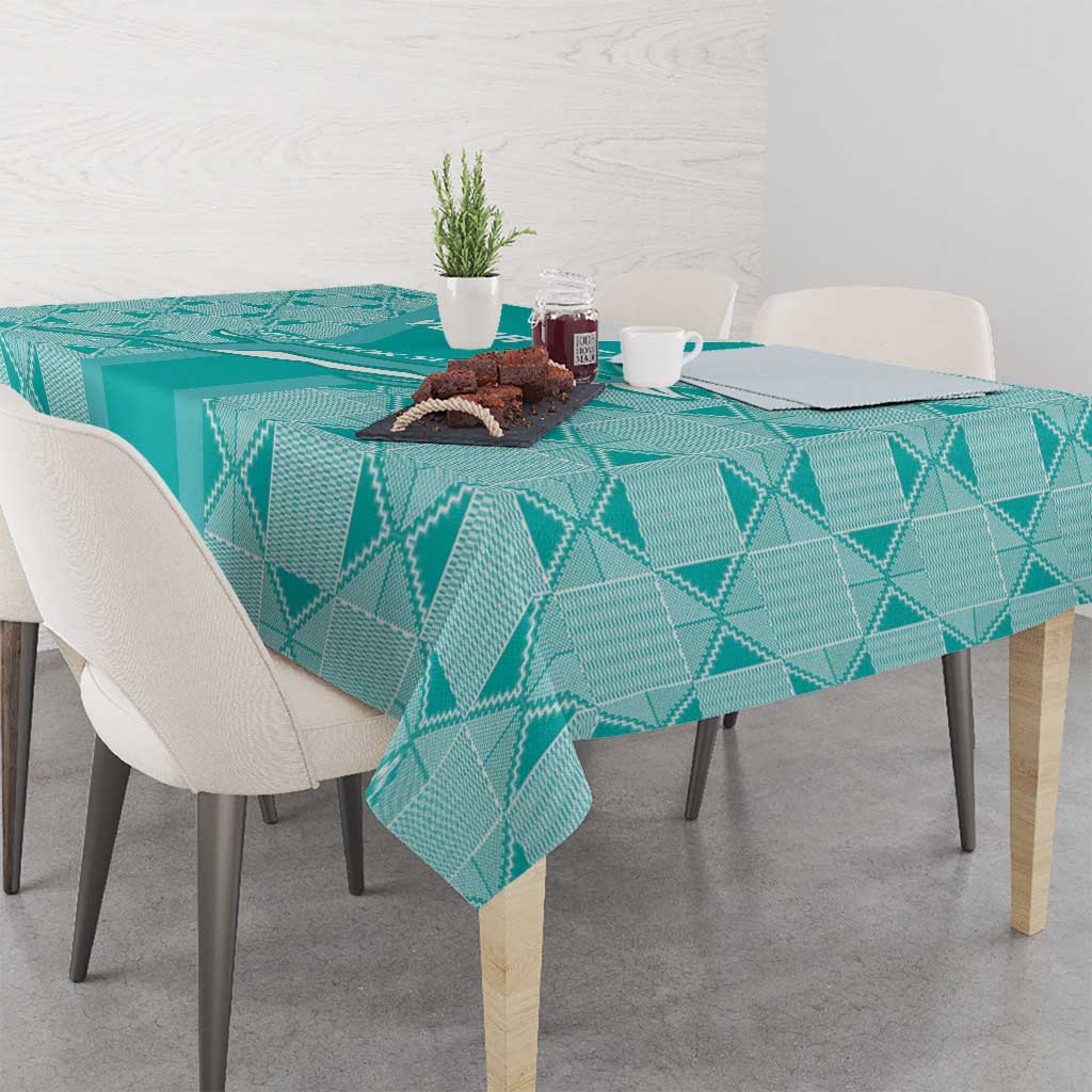 Custom South Africa Rugby Tablecloth Go Champions Springboks - Teal Version - Wonder Print Shop