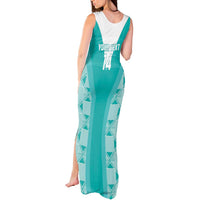 Custom South Africa Rugby Tank Maxi Dress Go Champions Springboks - Teal Version - Wonder Print Shop