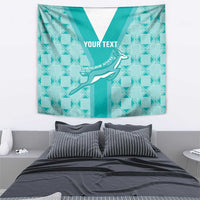 Custom South Africa Rugby Tapestry Go Champions Springboks - Teal Version - Wonder Print Shop