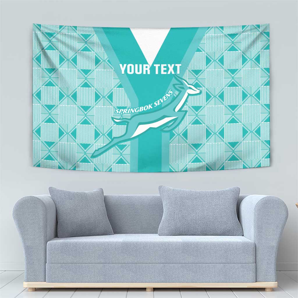 Custom South Africa Rugby Tapestry Go Champions Springboks - Teal Version - Wonder Print Shop