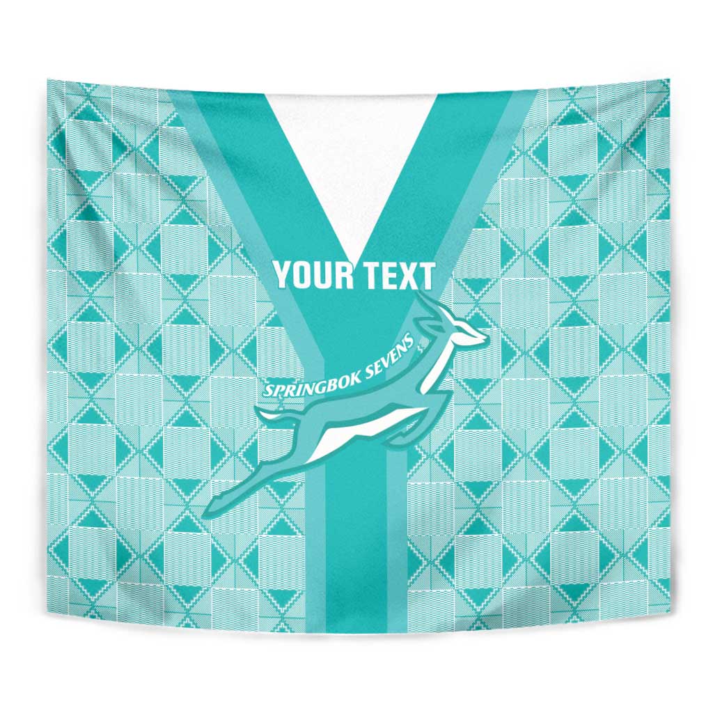 Custom South Africa Rugby Tapestry Go Champions Springboks - Teal Version - Wonder Print Shop