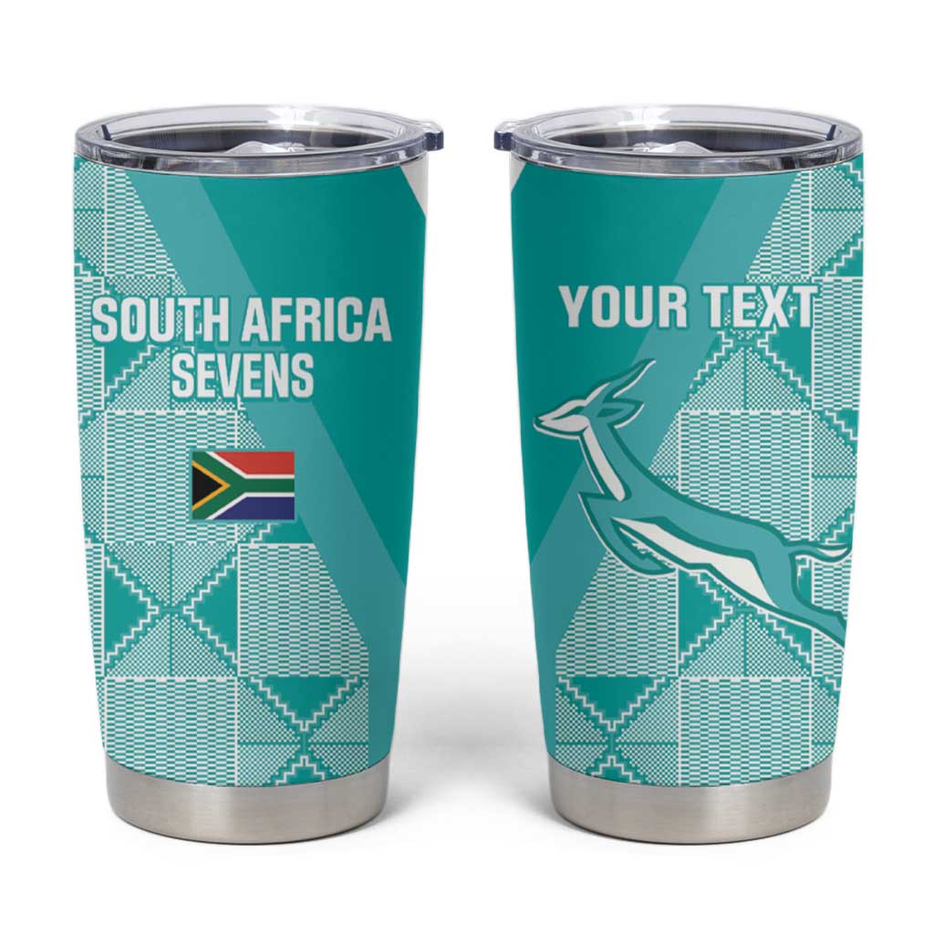 Custom South Africa Rugby Tumbler Cup Go Champions Springboks - Teal Version - Wonder Print Shop